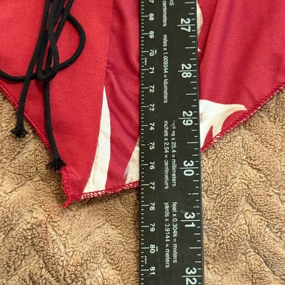 ROSE GAL Womens 24 Tunic Red Boho‎ Office Silky Whimsigoth Asymmetrical Hem - Picture 4 of 7